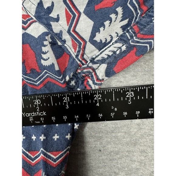 Chubbies Flip It Reverse Shirt XL Long Sleeve Christmas Trees Bears Red Blue - Picture 4 of 5